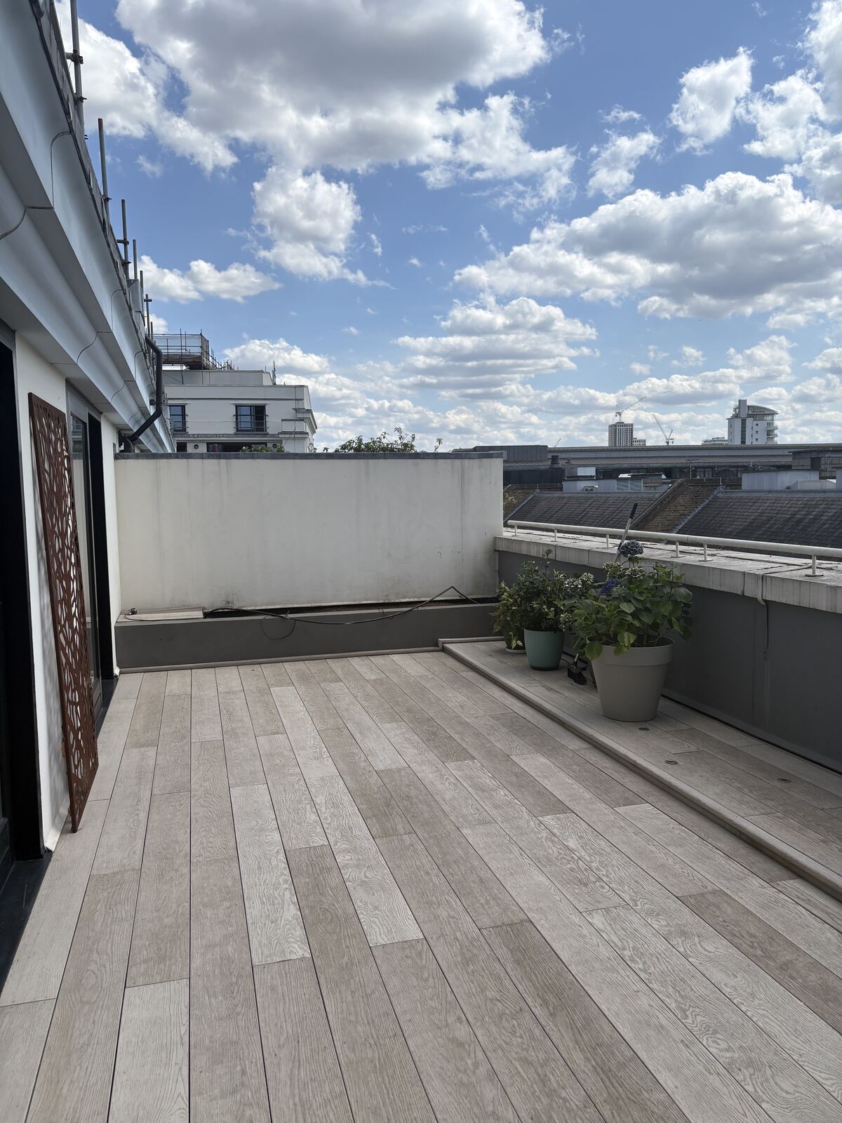 Rooftop terrace decking, Shad Thames